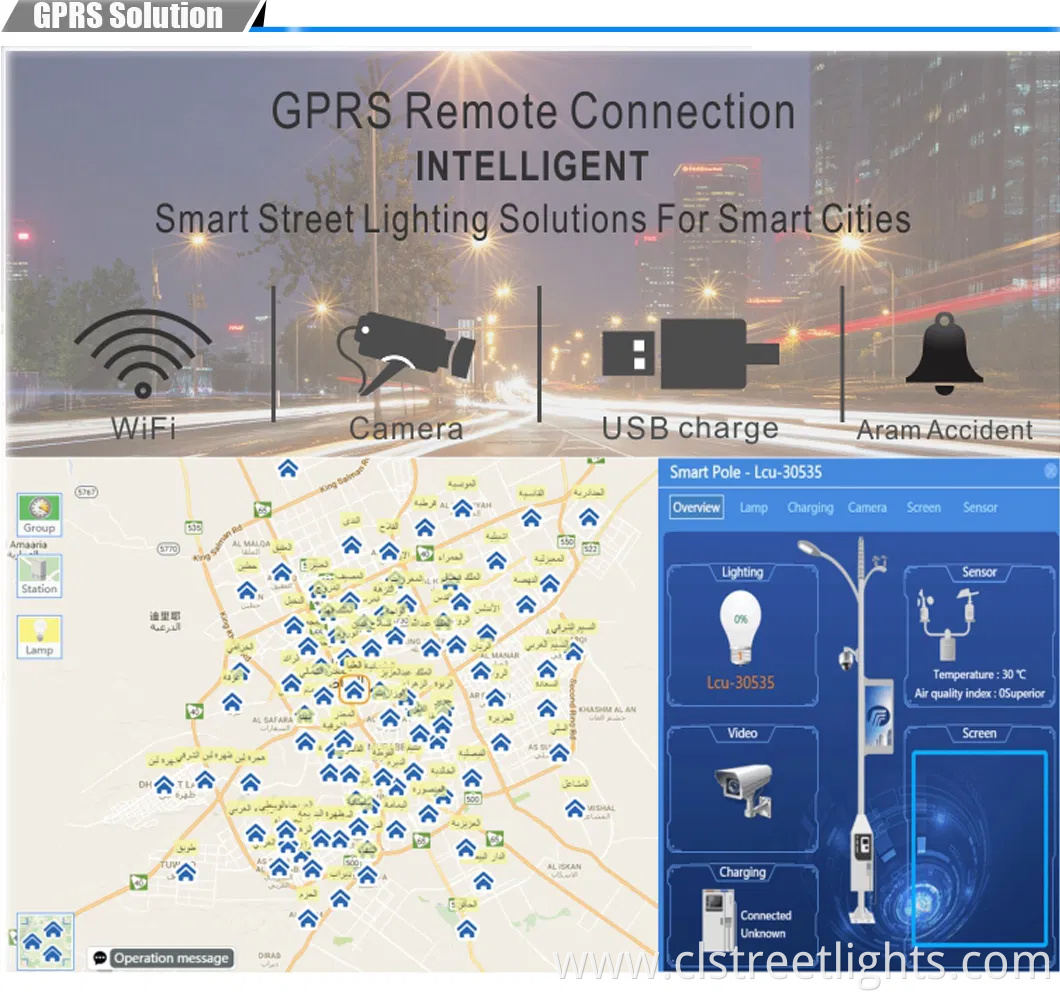 Solar LED Street Light 40W Split Type 12V 30W Yetrun 6000 Lumen, 48 Va
